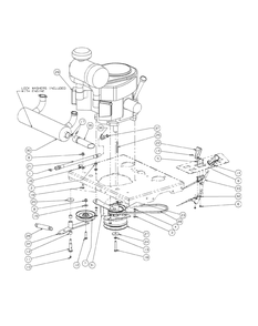 Kawasaki Engine Assembly 37hp Diagram and Parts List for S7237-KW 53AI8DU8050-37HP Cub Cadet Lawn Tractor